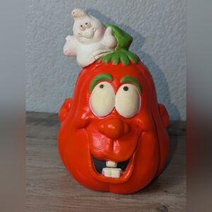 Dan Dee 1989 Foam Halloween Pumpkin Head Jack o' Lantern Ghost Vintage